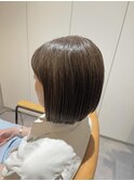 ハイライト/ベージュ/ボブ