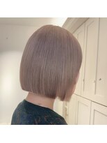 ラベル 渋谷(LAVEL) ミルクティーグレージュぷつんとボブ