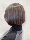 30代40代白髪ぼかしハイライト×ナチュラルブラウン