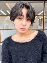 ソア 渋谷(soar)&nbsp;王道メンズニュアンスパーマ外ハネ無造作ハイトーンカラー