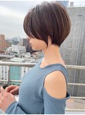 ショートボブ/シースルーバング