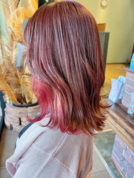 リコリミックス(RICO remix) ピンクブラウン×チェリーレッド