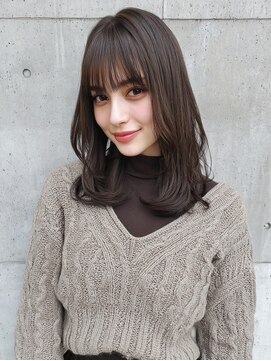 アンドレイ 表参道(andrey) 着物ヘア/ダークアッシュ/ミディアムレイヤーカット/表参道