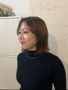 アンビエンテ(ambiente) 切りっぱなしボブ【シースルー前髪】末友