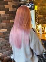 レオクマ(REOKUMA)&nbsp;ホワイトピンク/エクステ/長さだし/ブリーチエクステ