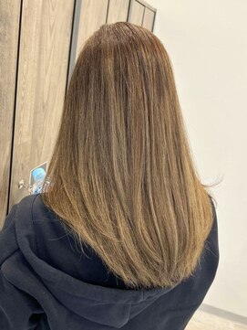 アトリエコア(Atelier Coa) 太白区ブリーチなしダブルカラー顔周りレイヤーカット髪質改善
