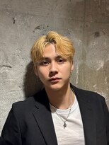 メンズココ メンズパーマ 韓国ヘア 日本橋店(MENS COCO) ブロンド シースルーセンターパート