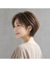 女性限定【脱・白髪染め】白髪ぼかしハイライト+カット+艶カラー+TR　￥14000