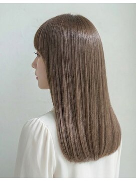 アムール稲田堤(amour) 透明感髪質改善カラーブリーチなしシアーグレージュ秋カラー