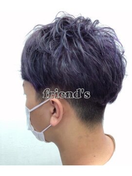 フレンズ 環状通東店(friend's) ブリーチ必須 ダークパープル マッシュ