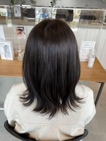 ヘアーエスクールエミュ(hair S. COEUR emu)&nbsp;ミディアムロブ×ブルージュ