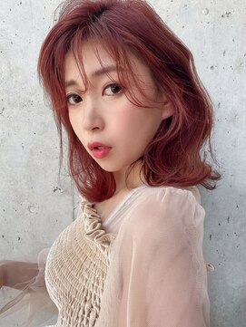 エストレーラ(estrela) 『estrela』大人可愛いシースルーピンク　韓国風くびれヘア