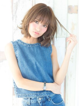 ライズ バイ レボ 柏店(RISE by REVO) ボブ/カーキグレージュ/大人かわいい/フェザーバング