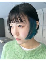 レコ 渋谷(LECO)&nbsp;インナーカラーのミニボブ