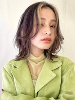 シータ(sheta) 【表参道sheta】前髪 インナーグレージュ ミディアムヘア