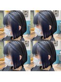 【槌矢圭悟】インナーカラーボブブルージュ