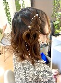 編み込みハートハーフツイン【ヘアセット/新横浜】