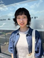 ミック ヘアアンドメイクアップ 直江津店(miq Hair&Make up)&nbsp;黒髪ボブ×パーマ