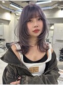 韓国ヘアイメチェンハッシュカット似合わせカットレッドブラウン