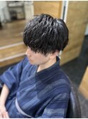 ツイストスパイラルパーマ/メンズカット/波巻きパーマ/札幌/大通