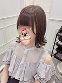 ぱっつん前髪×流しバング＊まゆ