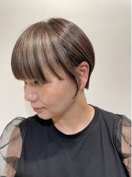 トレフ(Trefle)の写真/【府中/ダブルカラー/ブリーチ/髪質改善】朝のセットを楽に!カットのプロが似合わせショートヘアをご提案!!