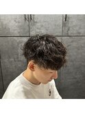 無造作パーマ×マッシュ