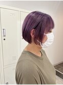 【まとまり◎】コンパクトボブ×ピンクラベンダー
