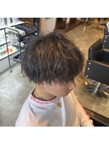 フラミューム 藤沢(flammeum) ツイストパーマ×ハイライト【藤沢】