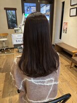 ココカラヘアー ニコ(cococara hair nico)&nbsp;髪質改善カラー/ピンクブラウン/ロングヘア