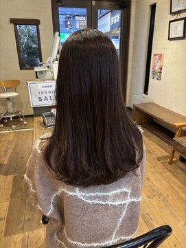 ココカラヘアー ニコ(cococara hair nico) 髪質改善カラー/ピンクブラウン/ロングヘア