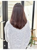 「evri」レイヤー　柔らかレイヤー　暖色カラー　ボルドーカラー