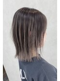 バレイヤージュ/ボブ/ハイライト/くびれヘア/ダークアッシュ
