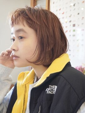 ディッセンバー 伊勢崎(December) 切りっぱなしボブ/ミニボブ/丸くないボブ/ヘーゼルベージュ