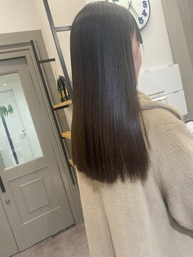 高難易度縮毛矯正 ぷる艶　手で乾かしただけ　縮毛整形