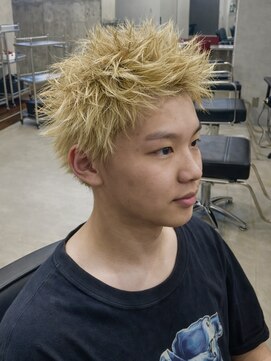 オルカ(ORCA) men's/メンズ/メンズカット/ブリーチ/スパイキーショート/新宿