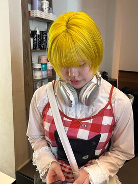 インク サカエ(inq sakae) ケアブリーチ2回/トリプルカラー/イエロー