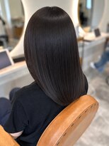 カノエ 福岡香椎店(canoe)&nbsp;ミディアム 黒髪 髪質改善 ストレート 縮毛矯正 艶髪 20代