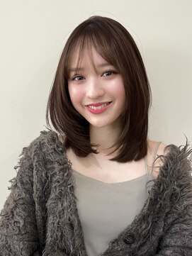 コート 青山(Cote) 20代30代40代50代王道ワンカールひし形レイヤーブラウンカラー