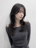 エイチ ウルフカット 大阪梅田(811)&nbsp;裾カラーウルフボブレイヤーボブオリーブグレージュくらげヘアー