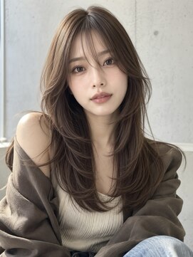 ノア 三宮店(NOA) 韓国風小顔ハイレイヤー×艶髪ロング