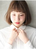 アンニュイカール／眉上バング／ワンカールボブ