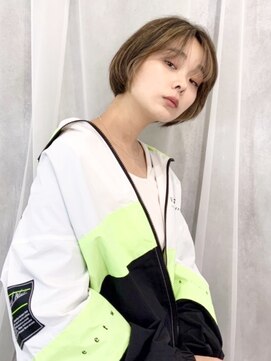 エムスラッシュ たまプラーザ(M.SLASH) カーキベージュ/切りっぱなし/ナチュラルボブ/たまプラーザz2