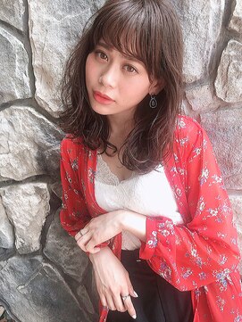 ジェム(GEM) 鎖骨ミディ・アッシュブラウン