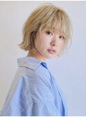 韓国風ハイトーンボブ20代30代大人可愛いくびれボブ耳掛け透明感