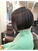 前髪長め~丸みボブ