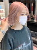 《keen×MURAKAMI》ホワイトピンク×2wayバング