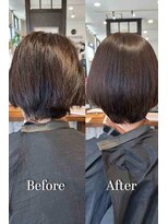 ゴデーレ(GODERE)&nbsp;ショート丸みカット髪質改善ツヤ髪ストレート