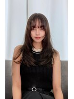ふわふわフェイスレイヤー_前髪マチルダボブピンクベージュ