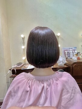 エルサフィロ ヨドヤバシ(el zafiro yodoyabashi) 【el zafiro yodoyabashi】暖色系丸みボブスタイル